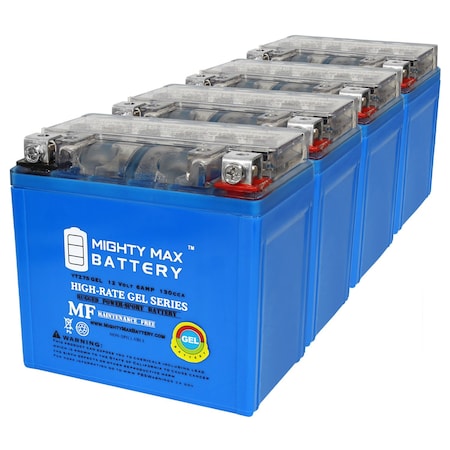 YTZ7SGEL 12V 6AH GEL Replacement Battery Compatible With Yamaha YW50A, F, FX, Zuma 15-16 - 4PK